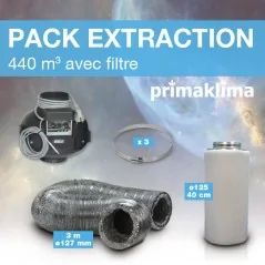 Pack extraction auto 400m3/h avec filtre à charbon