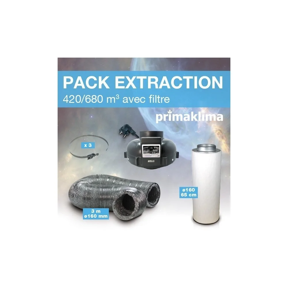 Pack Extraction 420/800m3 avec Filtre à Charbon